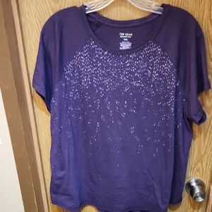 Tek Gear Purple Graphic Short Sleeve T-Shirt